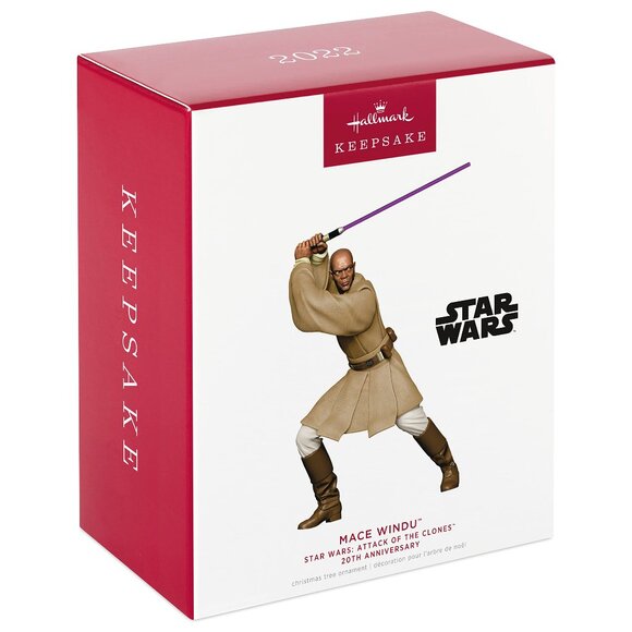 New! Star Wars Mace Windu Hallmark Keepsake Christmas Ornament 2022 Jedi Master - Picture 1 of 5